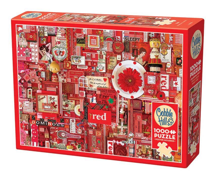 Cobble Hill 40056 Red Objects Puzzle 1000 Piece Puzzle