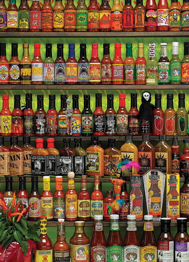 Cobble Hill 40121 Hot Hot Sauce Collage Puzzle 1000 Piece Puzzle