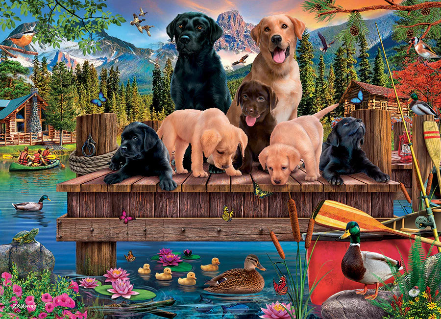Cobble Hill 47038 Pups & Ducks 350 Piece Puzzle