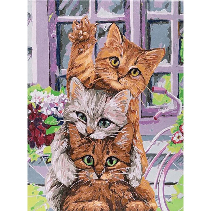 Cobble Hill 60079 Hello Kittens Paint by Number (12"x16")