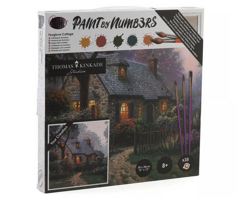Cobble Hill 60355 Peaceful Retreat Cabin Paint by Number (12"x12")