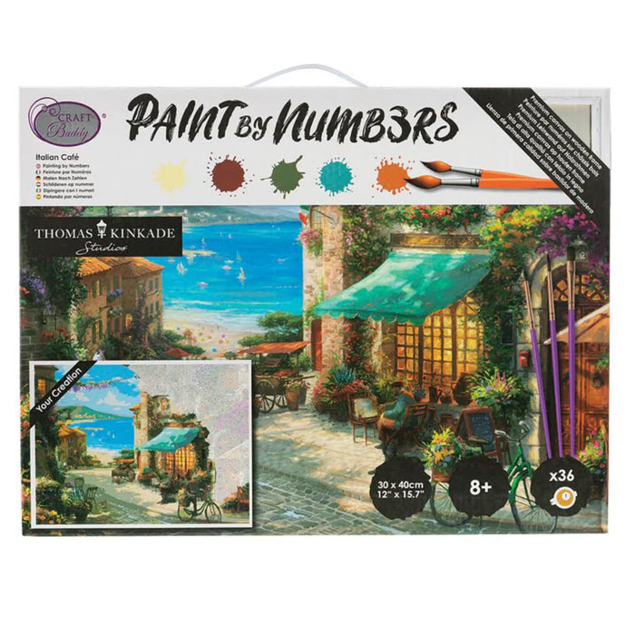 Cobble Hill 60358 Italian Cafe By the Sea Paint by Number (12"x16")