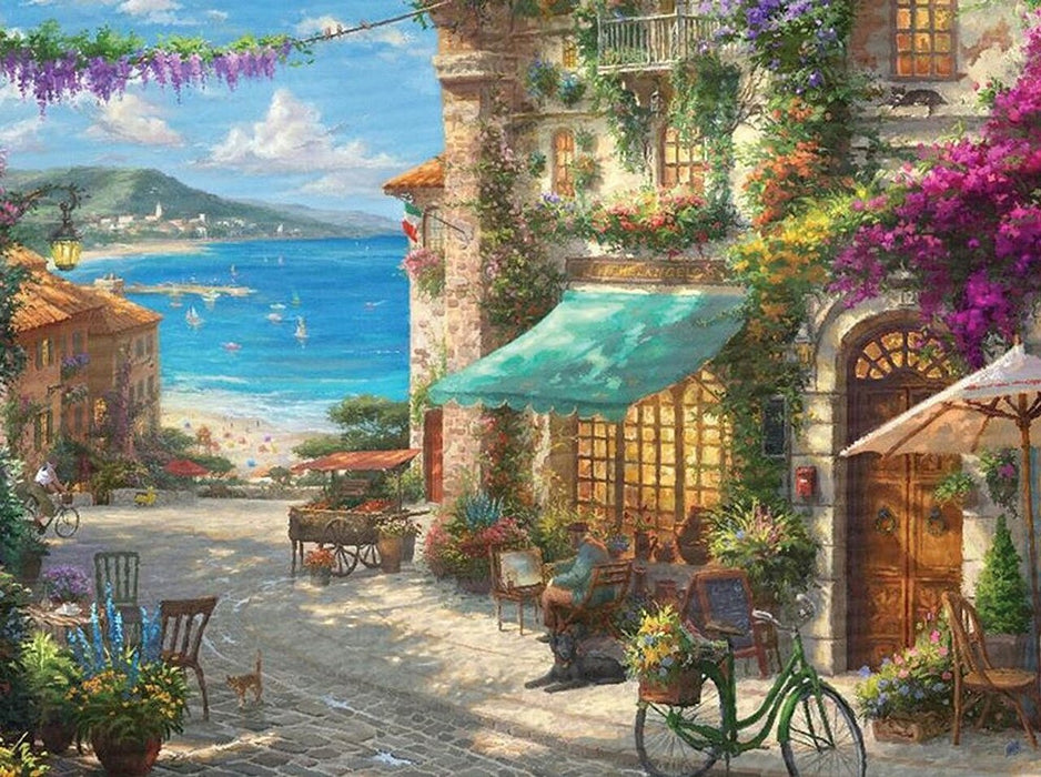 Cobble Hill 60358 Italian Cafe By the Sea Paint by Number (12"x16")