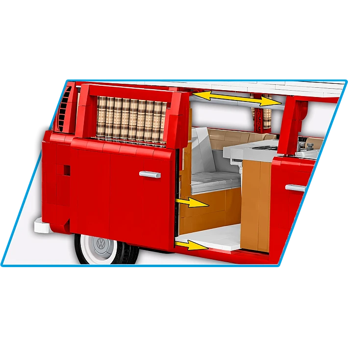 COBI 24361 1/12 Executive Edition Volkswagen T2a Camper Van Set (2775 Pieces)