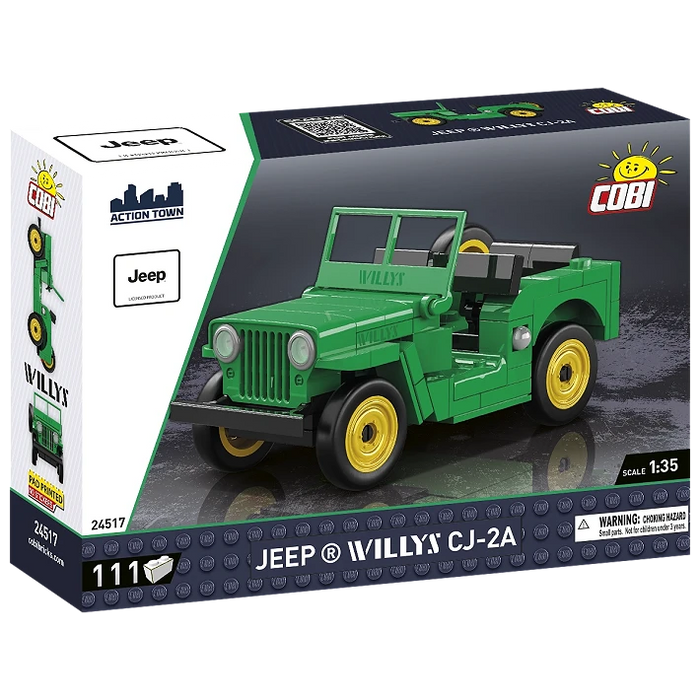 COBI 24517 1/35 Jeep Willys CJ-2A Block Model (GREEN) (111 Pieces)