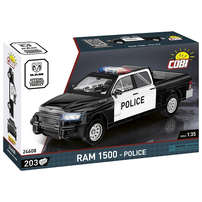COBI 24608 1/35 RAM 1500 Police Truck Block Model (203 Pieces)