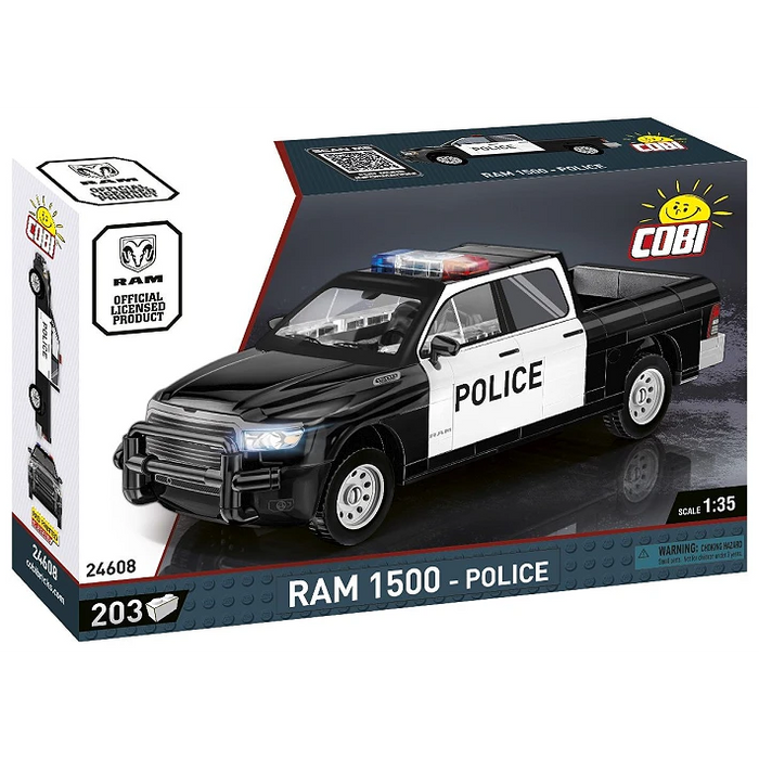 COBI 24608 1/35 RAM 1500 Police Truck Block Model (203 Pieces)