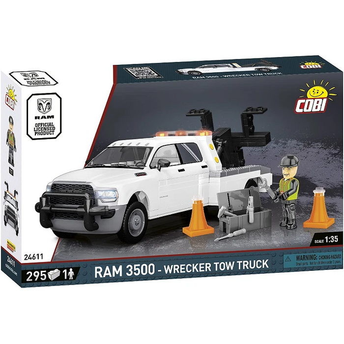 COBI 24611 1/35 RAM 3500 Wrecker Tow Truck Block Model (295 Pieces)