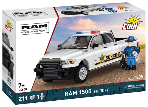 COBI 24658 1/35 RAM 1500 Hemi Sheriff Truck Block Model (211 Pieces)