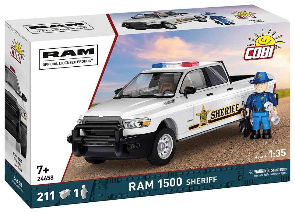 COBI 24658 1/35 RAM 1500 Hemi Sheriff Truck Block Model (211 Pieces)