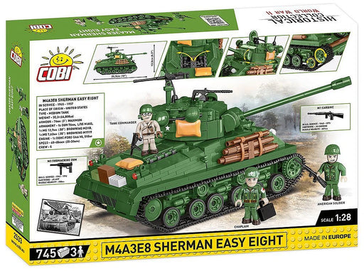 COBI 2533 1/28 Historical Collection WWII M4A3 Sherman Tank "Easy Eight" (745 Pieces)