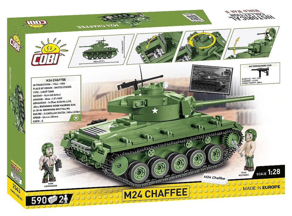 COBI 2543 Historical Collection WWII M24 Chaffee (590 Pieces)