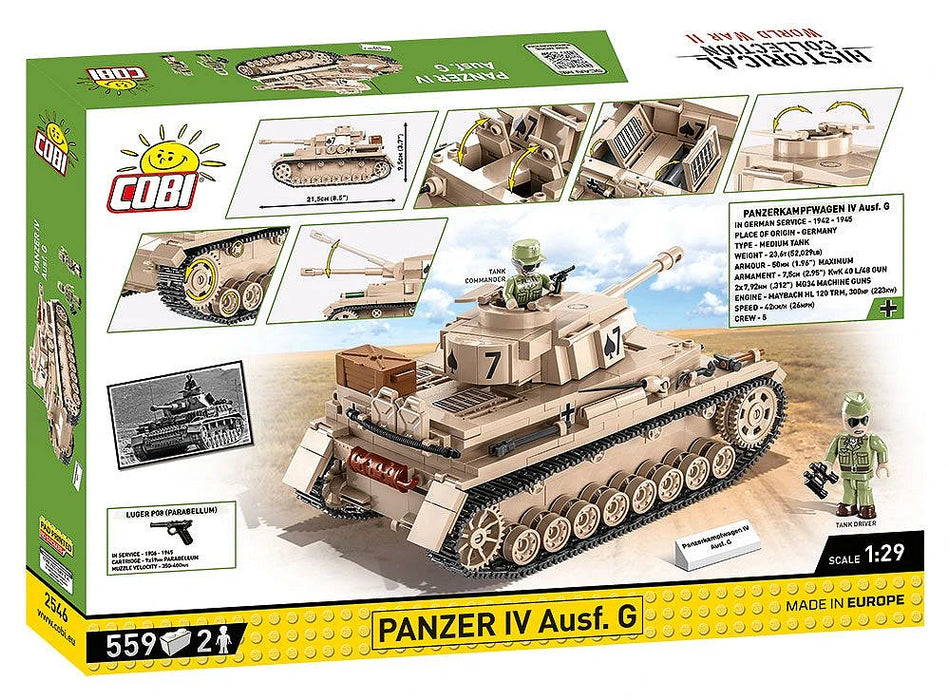 COBI 2546 WWII Panzerkampfwagen IV AUSF Block Model (559 Pieces)
