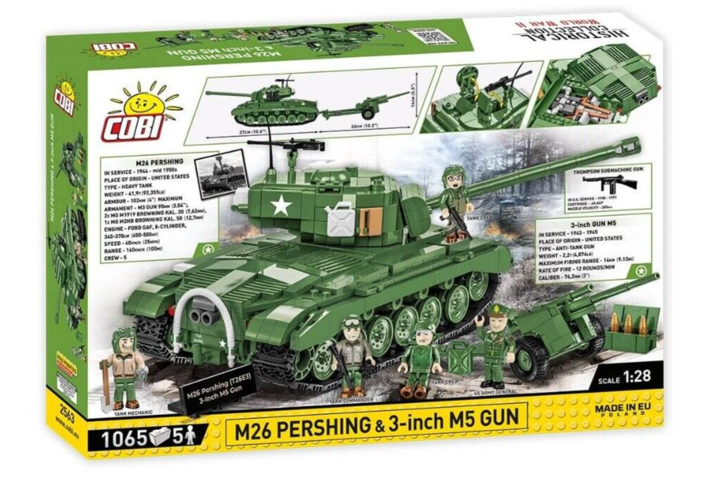 COBI 2563 1/28 Historical Collection WWII M26 Pershing (1065 Pieces)