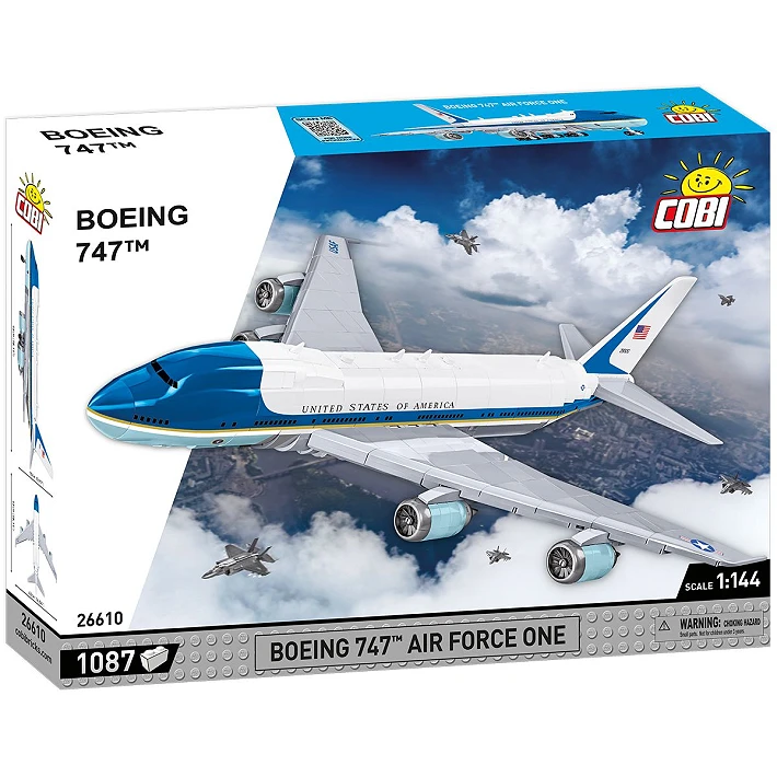 COBI 26610 Boeing 747 1/144 Air Force One Block Model (1087 Pieces)