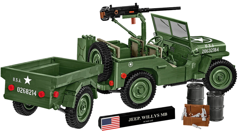 COBI 2804 1/12 Jeep Willys MB Executive Edition Block Model (1580 Pieces)