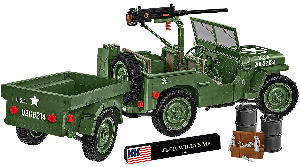 COBI 2804 1/12 Jeep Willys MB Executive Edition Block Model (1580 Pieces)