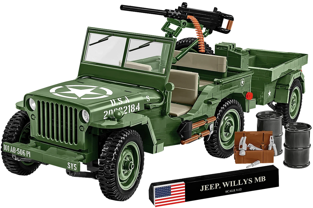 COBI 2804 1/12 Jeep Willys MB Executive Edition Block Model (1580 Pieces)