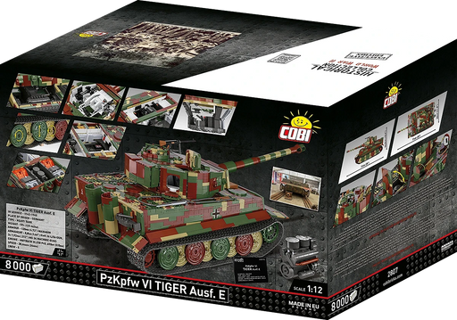 COBI 2807 1/12 Executive Edition PzKpfw VI "Tiger" Ausf. E Panzer 2-In-1 Tank Model (8,000 Pieces)
