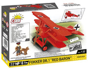 COBI 2996 Historical Collection Great War Fokker Dr1 Red Baron (221 Pieces)