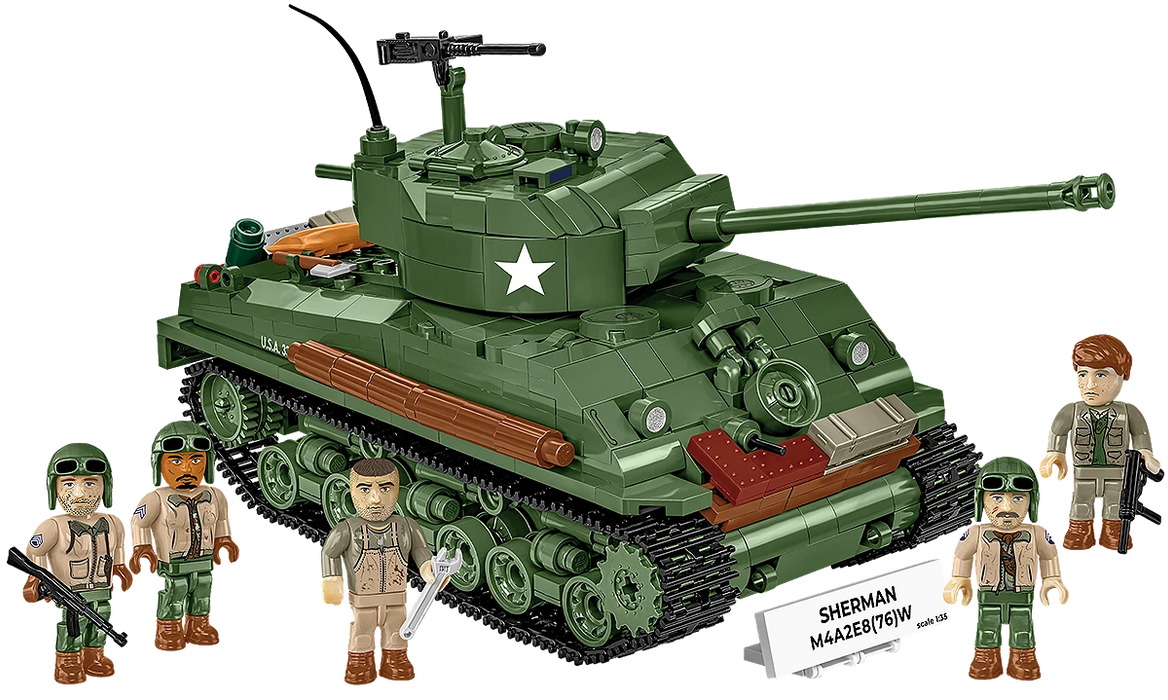 COBI 3118 Sherman M4A2E8(76)W 1/35 Block Model (865 Pieces)