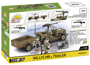 COBI 3132 1/35 Historical Collection WWII Willys MB & Trailer Block Model (200 Pieces)