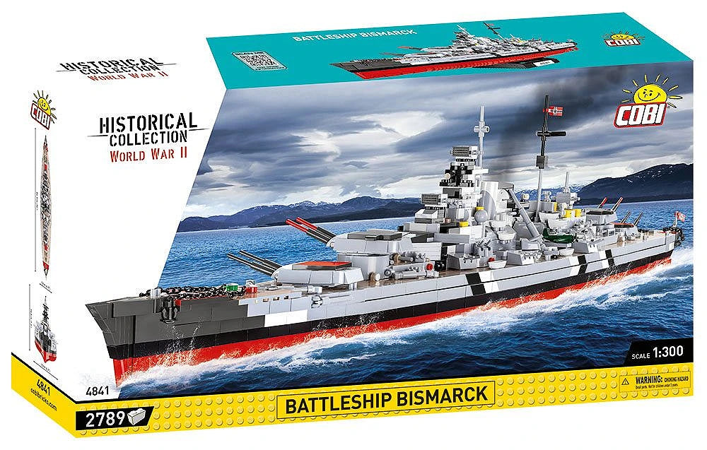COBI 4841 1/300 Historical Collection WWII Battleship Bismarck Block Model (2789 Pieces)