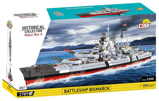 COBI 4841 1/300 Historical Collection WWII Battleship Bismarck Block Model (2789 Pieces)