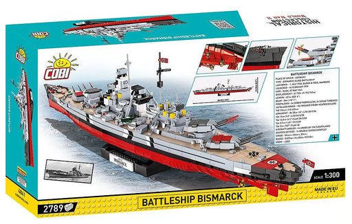 COBI 4841 1/300 Historical Collection WWII Battleship Bismarck Block Model (2789 Pieces)
