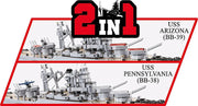 COBI 4842 1/300 WWII Pennsylvania Class Battleship 2-in-1 "Executive Edition" Brick Model