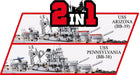 COBI 4842 1/300 WWII Pennsylvania Class Battleship 2-in-1 "Executive Edition" Brick Model