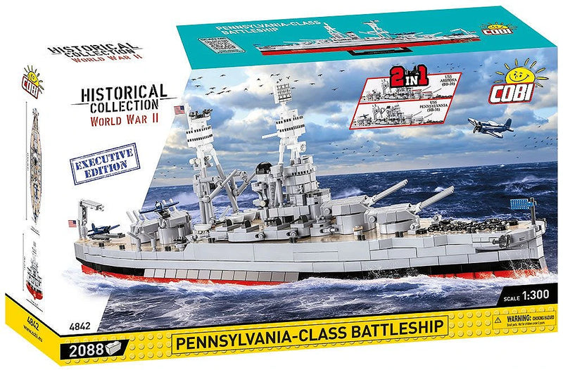 COBI 4842 1/300 WWII Pennsylvania Class Battleship 2-in-1 "Executive Edition" Brick Model