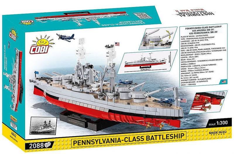 COBI 4842 1/300 WWII Pennsylvania Class Battleship 2-in-1 "Executive Edition" Brick Model