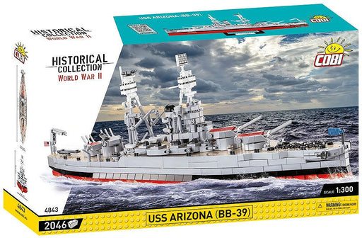 COBI 4843 1/300 Historical Collection WWII USS Arizona BB-39 Block Model