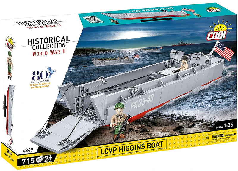 COBI 4849 1/35 LCVP Higgins Boat Block Model (715 Pieces)