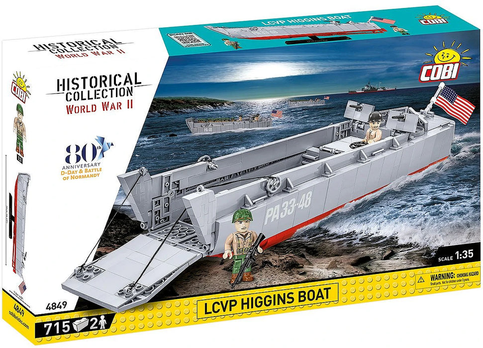 COBI 4849 1/35 LCVP Higgins Boat Block Model (715 Pieces)