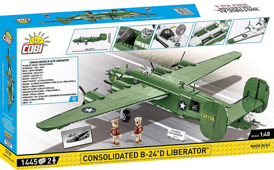 COBI 5739 Historical Collection WWII B-24D Liberator Block Model (1445 Pieces)