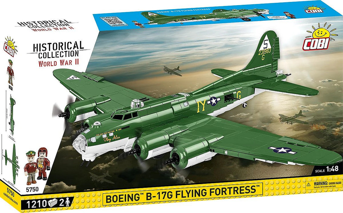 COBI 5750  1/48 Historical Collection WWII Boeing B-17G Flying Fortress Bomber Block Model (1210 Pieces)