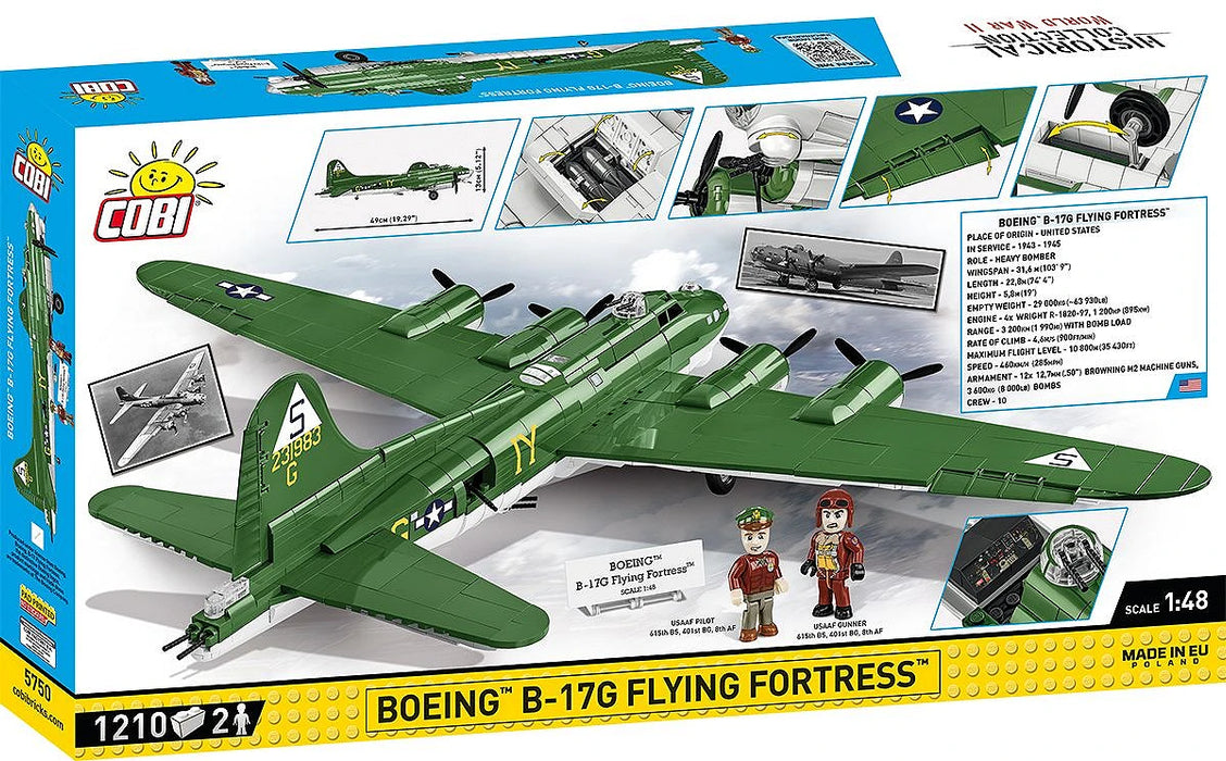 COBI 5750  1/48 Historical Collection WWII Boeing B-17G Flying Fortress Bomber Block Model (1210 Pieces)