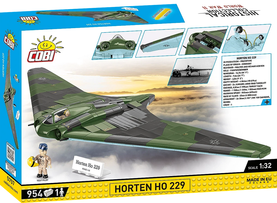 COBI 5757 1/32 Horten Ho 229 Block Model (954 Pieces)