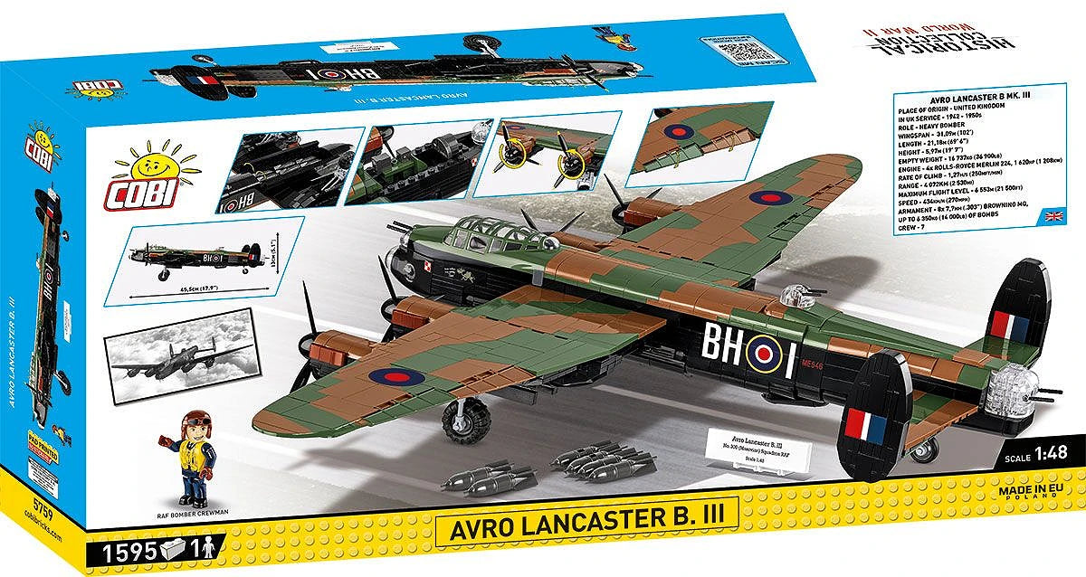 COBI 5759 1/48 Avro Lancaster B. III Block Model (1595 Pieces)