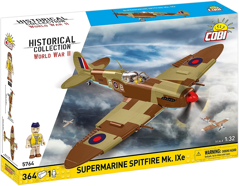COBI 5764 1/32 Historical Collection WWII Supermarine Spitfire Mk.IXe Model Set