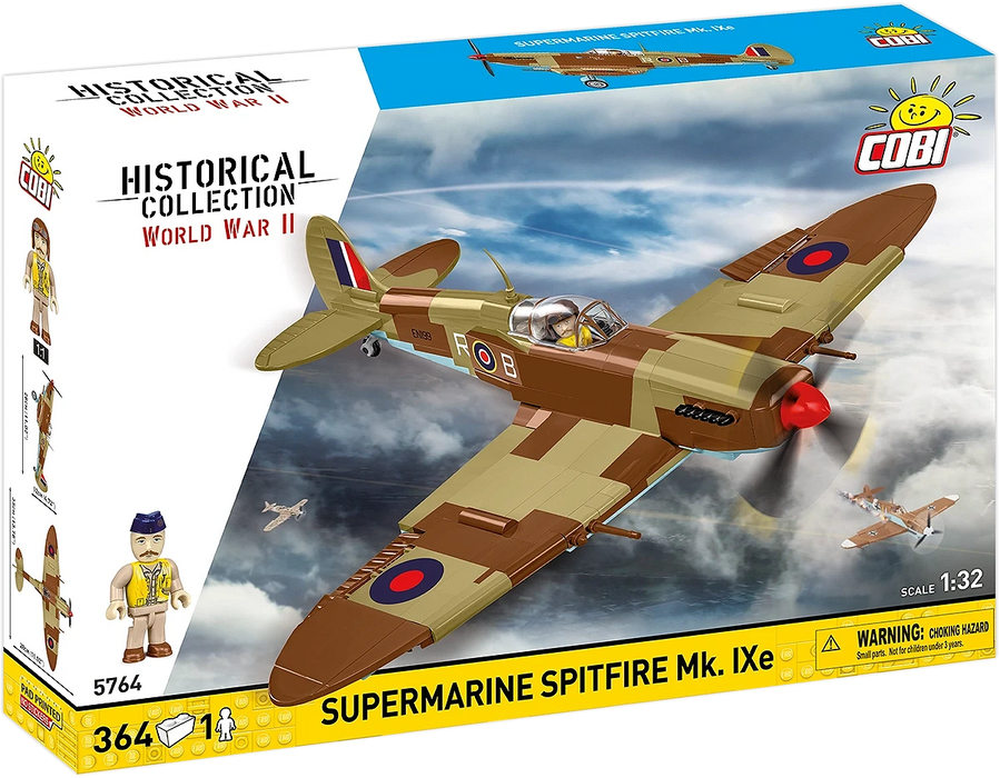COBI 5764 1/32 Historical Collection WWII Supermarine Spitfire Mk.IXe Model Set