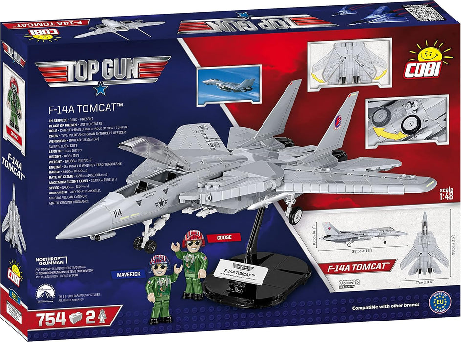 COBI 5811 Top Gun F-14A Tomcat Plastic Model Kit (754 Pieces)