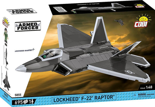 COBI 5855 1/48 Lockheed F-22 Raptor Block Model (695 Pieces)