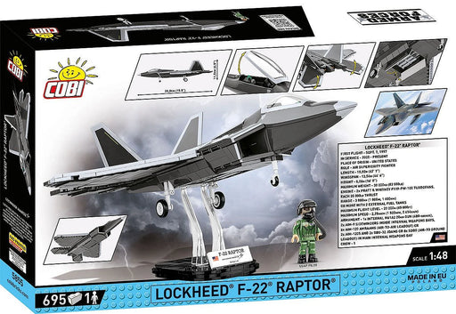 COBI 5855 1/48 Lockheed F-22 Raptor Block Model (695 Pieces)