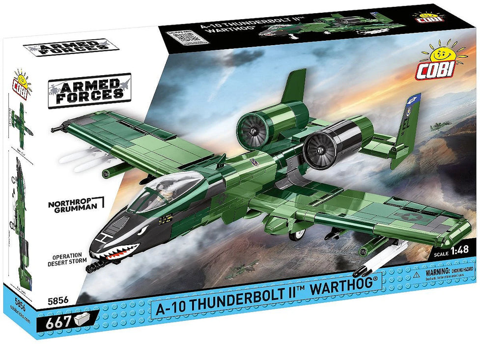 COBI 5856 1/48 A-10 Thunderbolt II Warthog Attack Aircraft Set (667 Pieces)