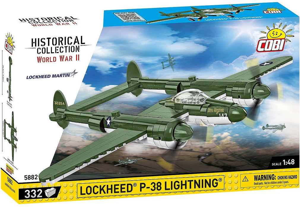 COBI 5882 Historical Collection WWII Lockheed P-38H Lightning (332 Pieces)