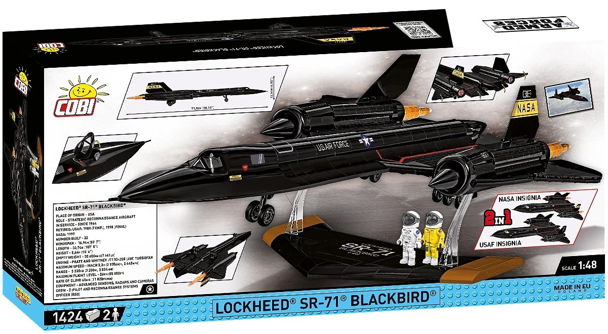 COBI 5890 1/48 Lockheed SR-71 Blackbird "Executive Edition" Block Model (1424 Pieces)