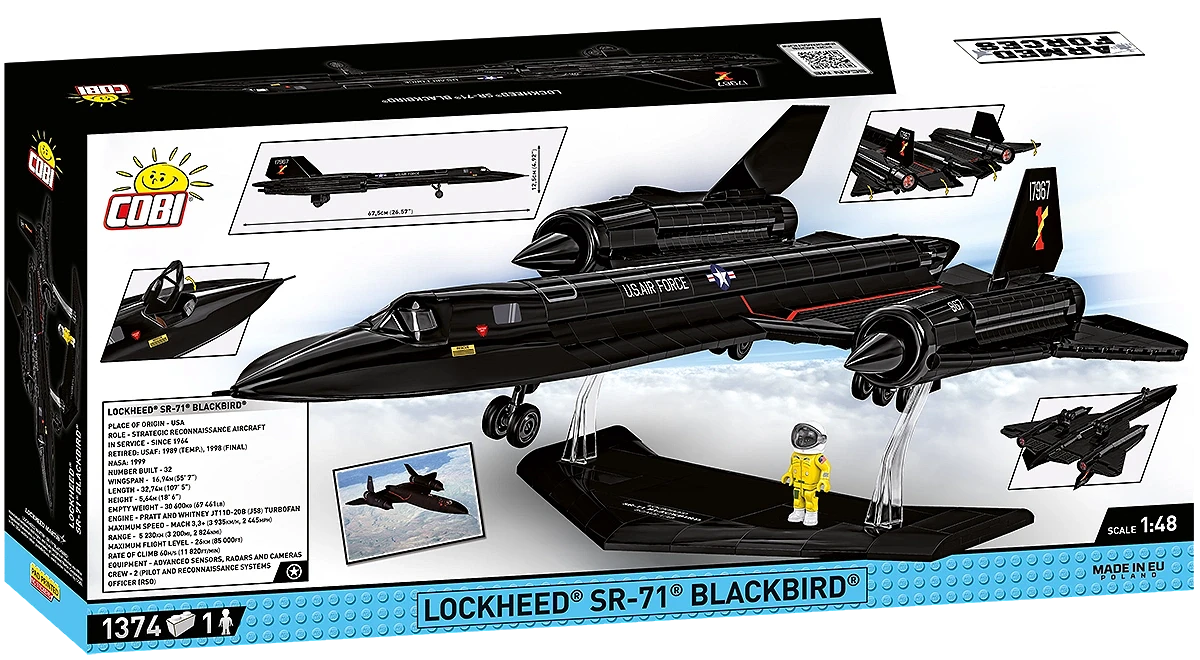 COBI 5891 1/48 Lockheed SR-71 Blackbird Block Model (1374 Pieces)